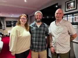 Ryan & Fiona Ware with Rotarian Martyn Butler